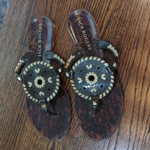 Jack Rogers Tortoise Jelly Sandals